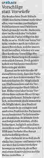 Zeitungsartikel SP Bülach 10.04.2017
